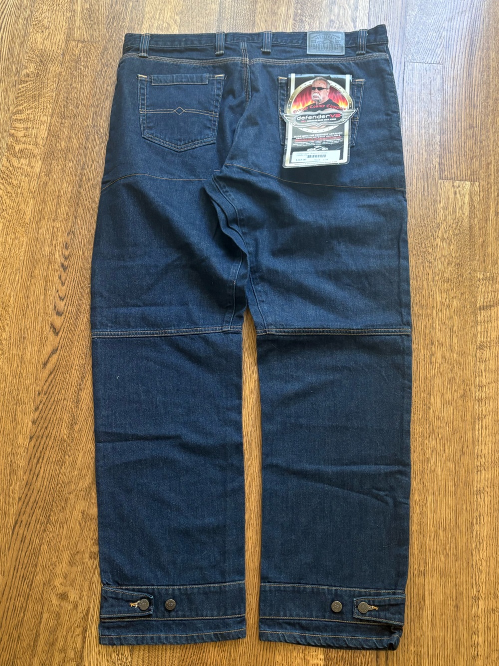 VTG Orange County Choppers NWT Motorcycling Defender Jeans 42x34 USA Made RARE